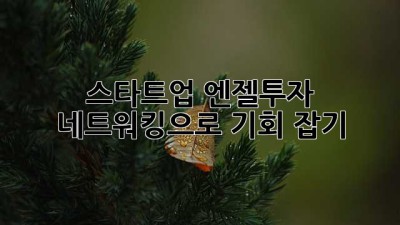 스타트업 엔젤투자: 네트워킹으로 기회 잡기